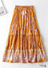 Boho Skirts in Floral in Indian Yellow Mustard For Women